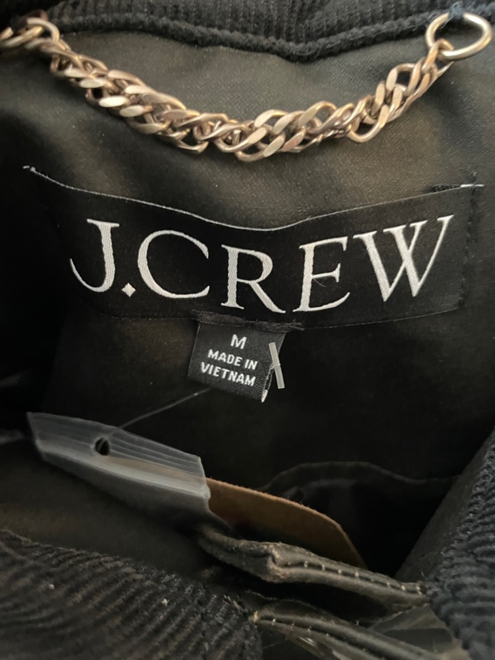 J. Crew Women's Quilt Lined Coated Barn Jacket  Black Grey Combo Size Medium NEW - Picture 6 of 9
